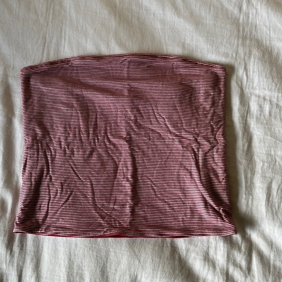 Red Striped Tube Top - Picture 1 of 3